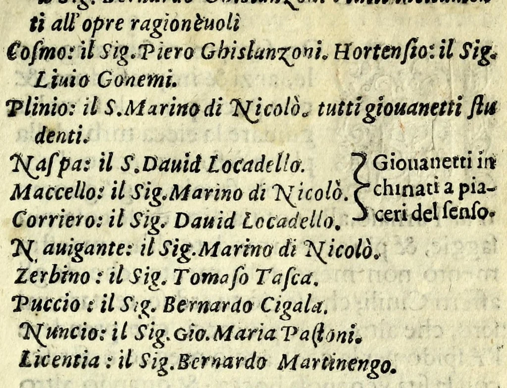 An illustration from Gli affetti giovenili : opera morale, 1605, leaf 9