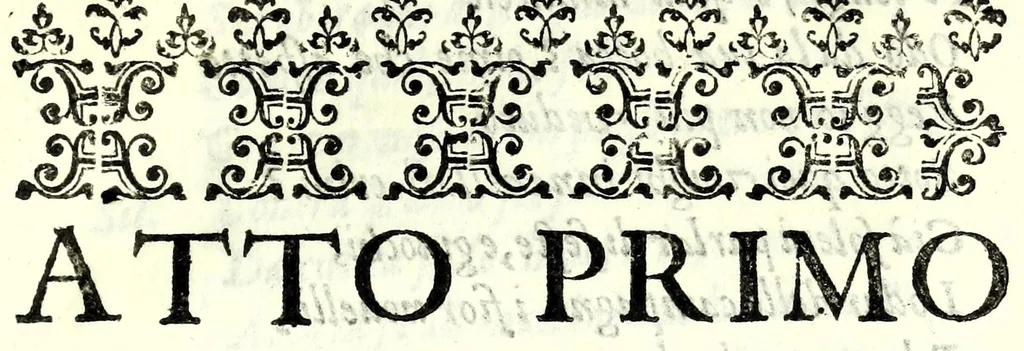 An illustration from Gli amorosi sospetti : favola pastorale, 1605, leaf 15