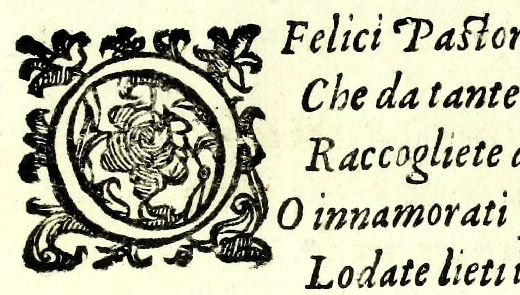 An illustration from Gli amorosi sospetti : favola pastorale, 1605, leaf 173