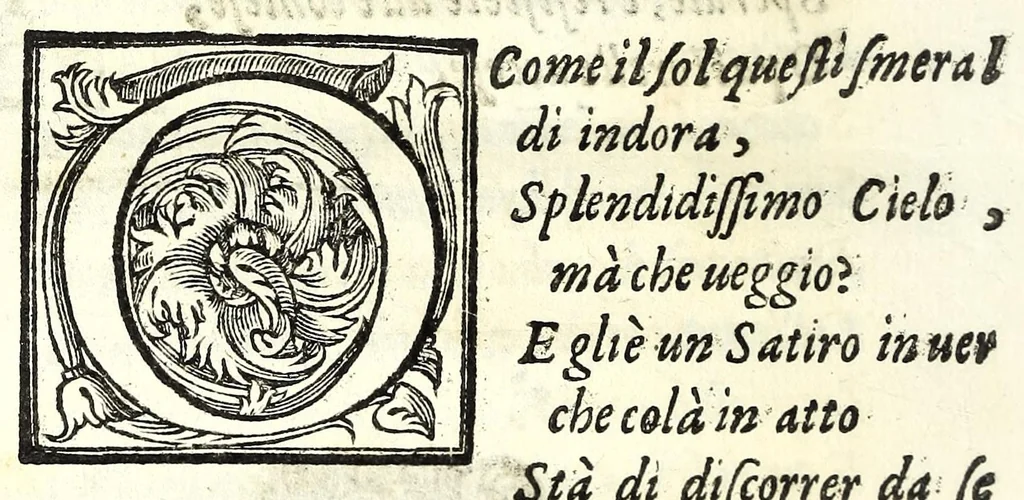 An illustration from Gli amorosi sospetti : favola pastorale, 1605, leaf 76