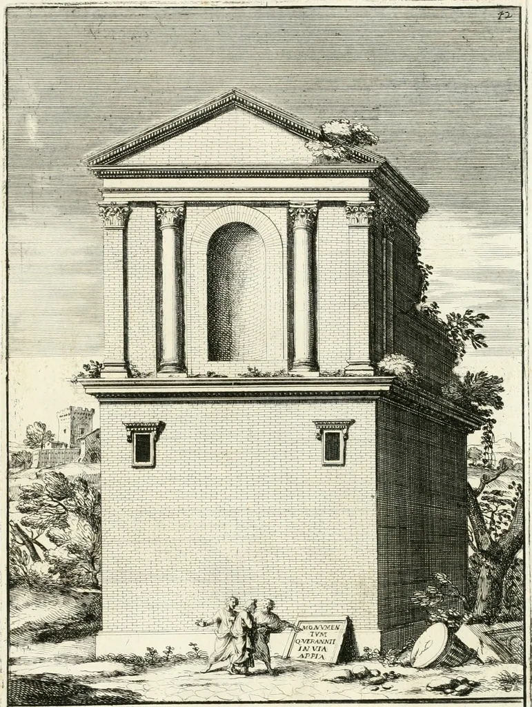 An illustration from Gli antichi sepolcri, overo, Mausolei Romani, et Etruschi, trouati in Roma & in altri luoghi celebri : nelli quali si contengono molte erudite memorie, 1697, leaf 106