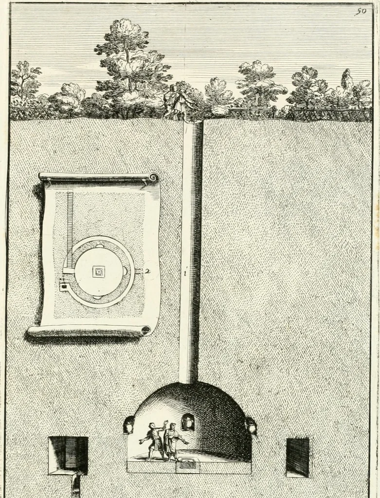 An illustration from Gli antichi sepolcri, overo, Mausolei Romani, et Etruschi, trouati in Roma & in altri luoghi celebri : nelli quali si contengono molte erudite memorie, 1697, leaf 122