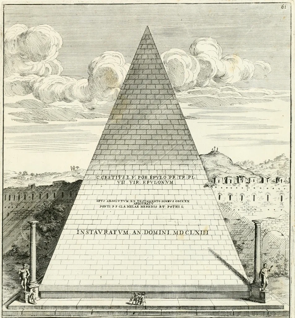 An illustration from Gli antichi sepolcri, overo, Mausolei Romani, et Etruschi, trouati in Roma & in altri luoghi celebri : nelli quali si contengono molte erudite memorie, 1697, leaf 144