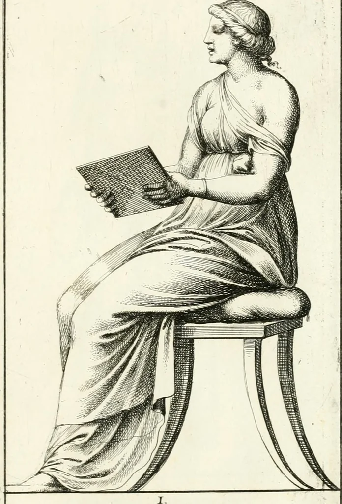 An illustration from Gli antichi sepolcri, overo, Mausolei Romani, et Etruschi, trouati in Roma & in altri luoghi celebri : nelli quali si contengono molte erudite memorie, 1697, leaf 156