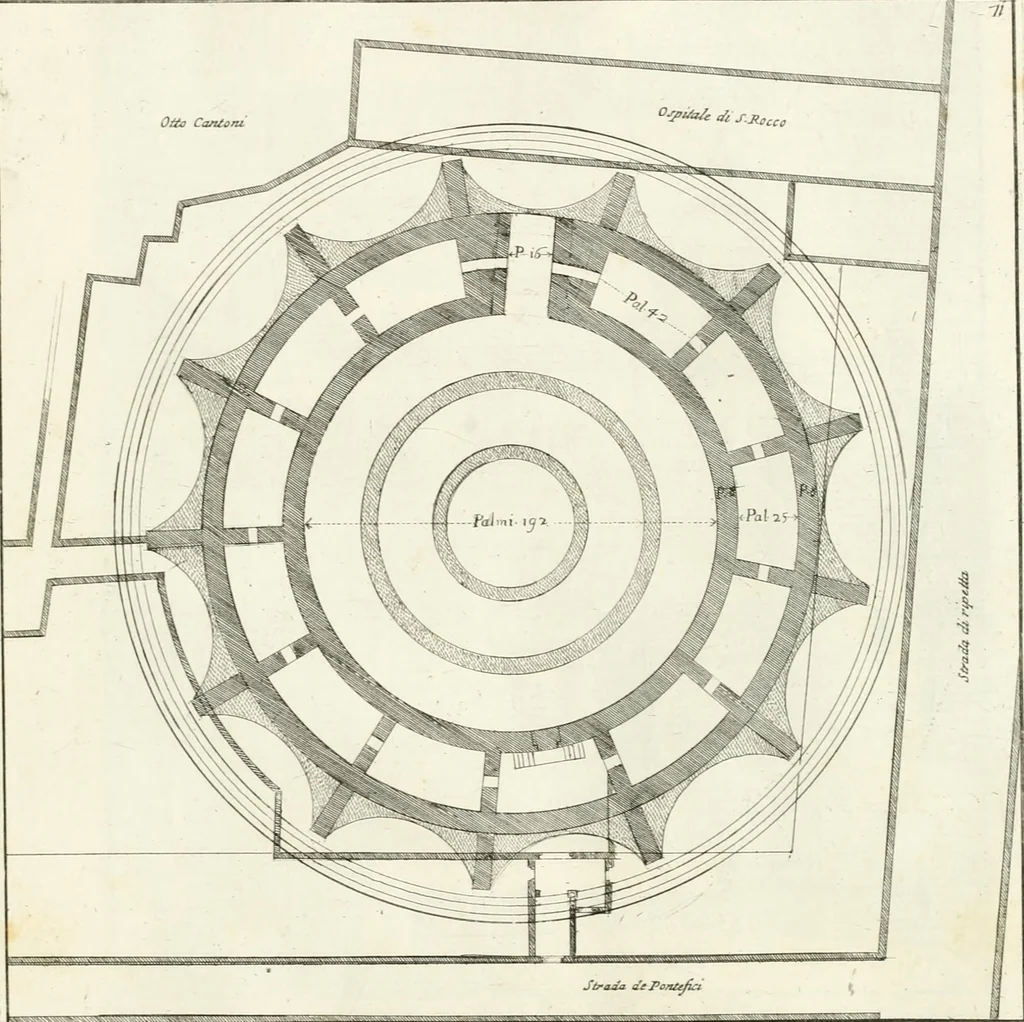 An illustration from Gli antichi sepolcri, overo, Mausolei Romani, et Etruschi, trouati in Roma & in altri luoghi celebri : nelli quali si contengono molte erudite memorie, 1697, leaf 164
