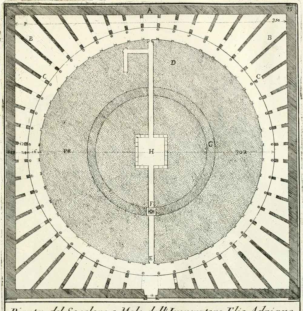 An illustration from Gli antichi sepolcri, overo, Mausolei Romani, et Etruschi, trouati in Roma & in altri luoghi celebri : nelli quali si contengono molte erudite memorie, 1697, leaf 176