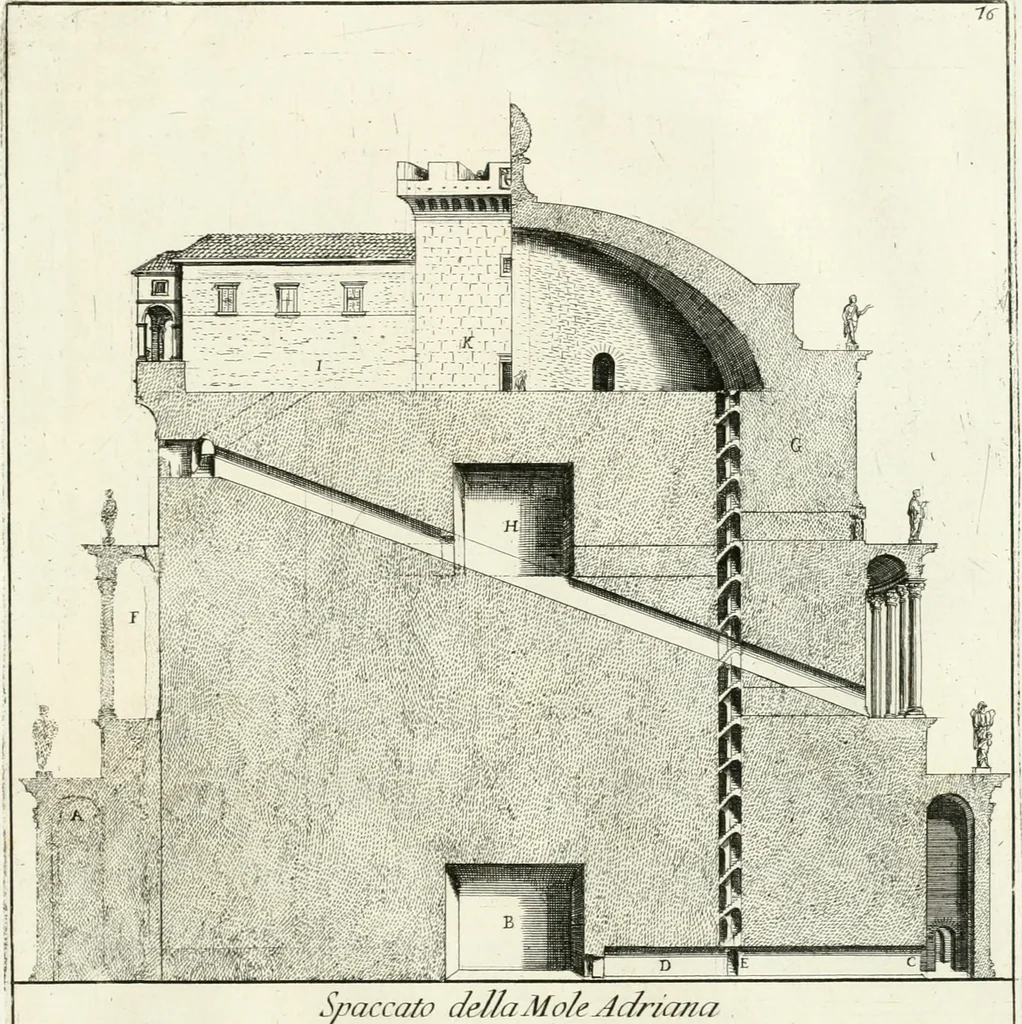 An illustration from Gli antichi sepolcri, overo, Mausolei Romani, et Etruschi, trouati in Roma & in altri luoghi celebri : nelli quali si contengono molte erudite memorie, 1697, leaf 178