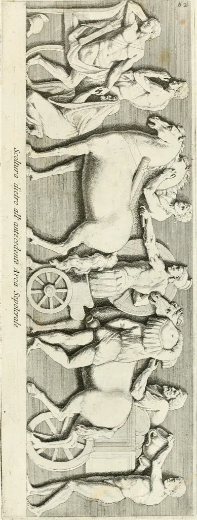An illustration from Gli antichi sepolcri, overo, Mausolei Romani, et Etruschi, trouati in Roma & in altri luoghi celebri : nelli quali si contengono molte erudite memorie, 1697, leaf 190