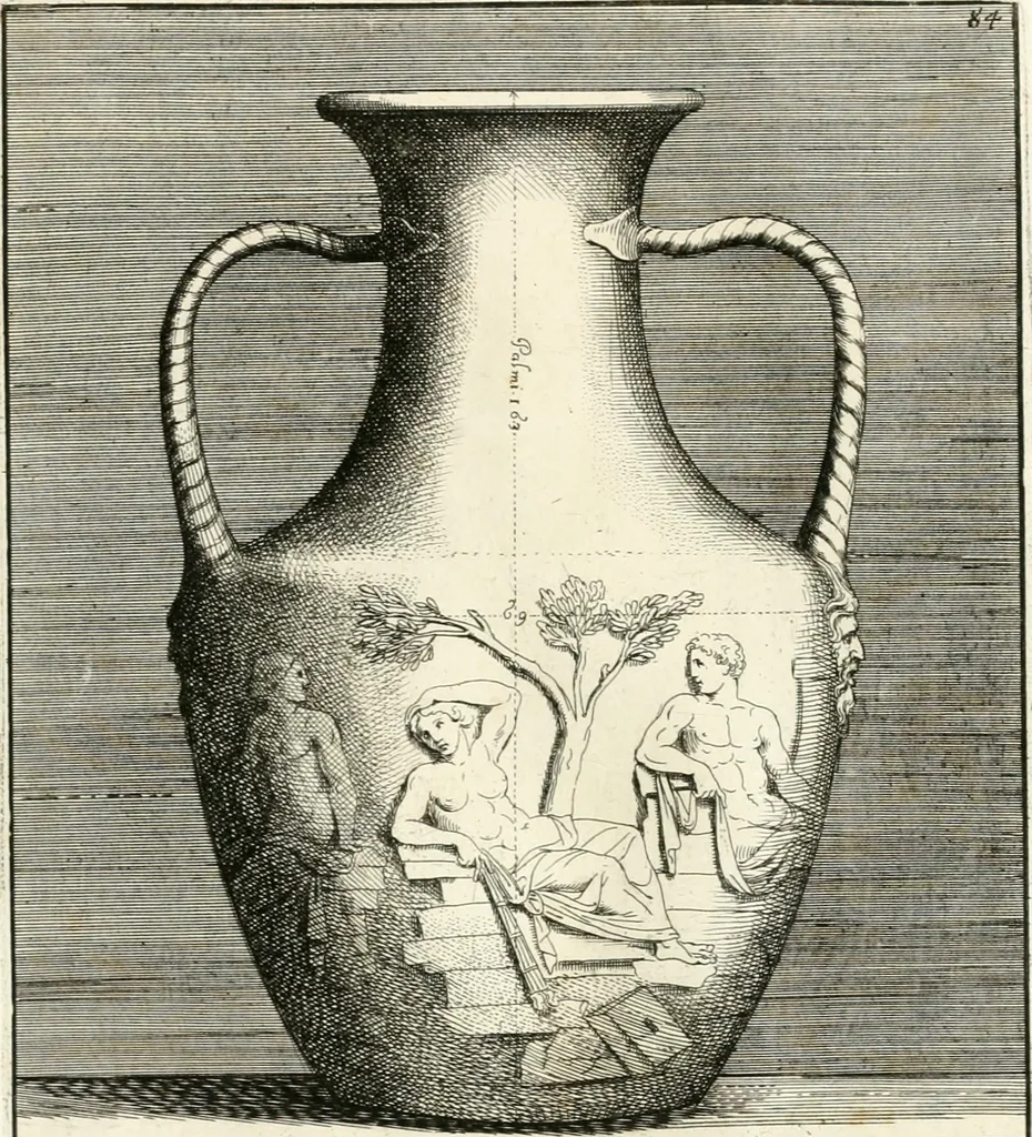 An illustration from Gli antichi sepolcri, overo, Mausolei Romani, et Etruschi, trouati in Roma & in altri luoghi celebri : nelli quali si contengono molte erudite memorie, 1697, leaf 194