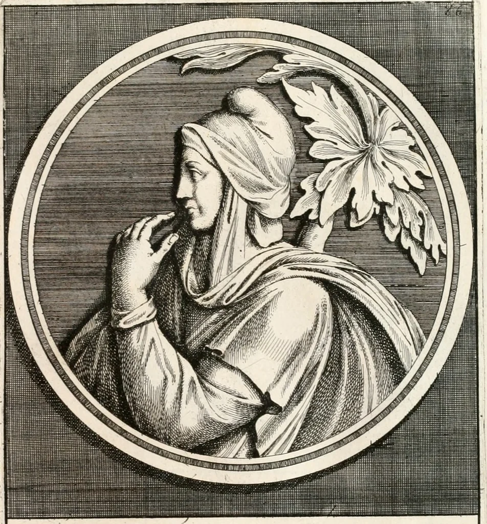 An illustration from Gli antichi sepolcri, overo, Mausolei Romani, et Etruschi, trouati in Roma & in altri luoghi celebri : nelli quali si contengono molte erudite memorie, 1697, leaf 198