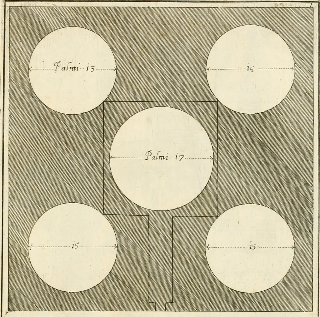 An illustration from Gli antichi sepolcri, overo, Mausolei Romani, et Etruschi, trouati in Roma & in altri luoghi celebri : nelli quali si contengono molte erudite memorie, 1697, leaf 22