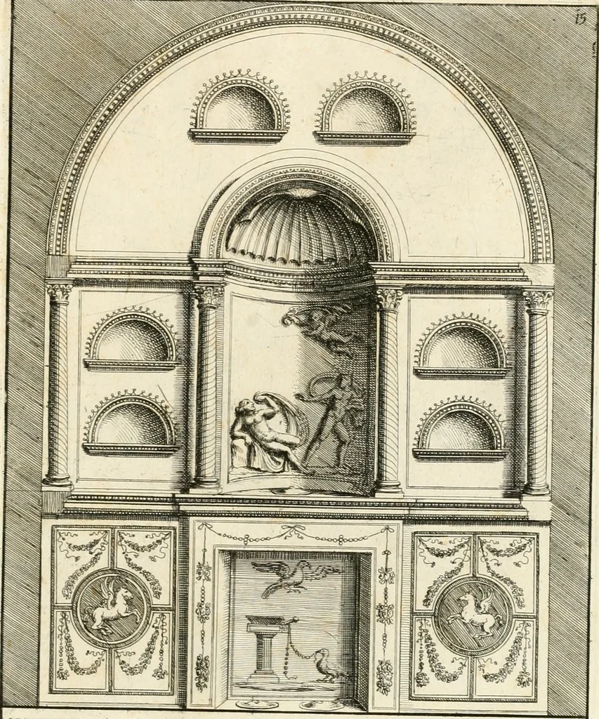 An illustration from Gli antichi sepolcri, overo, Mausolei Romani, et Etruschi, trouati in Roma & in altri luoghi celebri : nelli quali si contengono molte erudite memorie, 1697, leaf 52