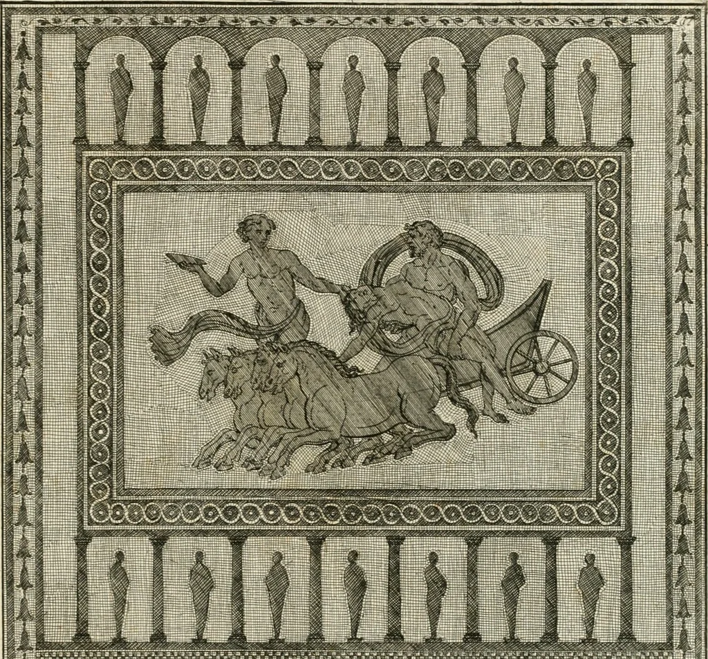 An illustration from Gli antichi sepolcri, overo, Mausolei Romani, et Etruschi, trouati in Roma & in altri luoghi celebri : nelli quali si contengono molte erudite memorie, 1697, leaf 56