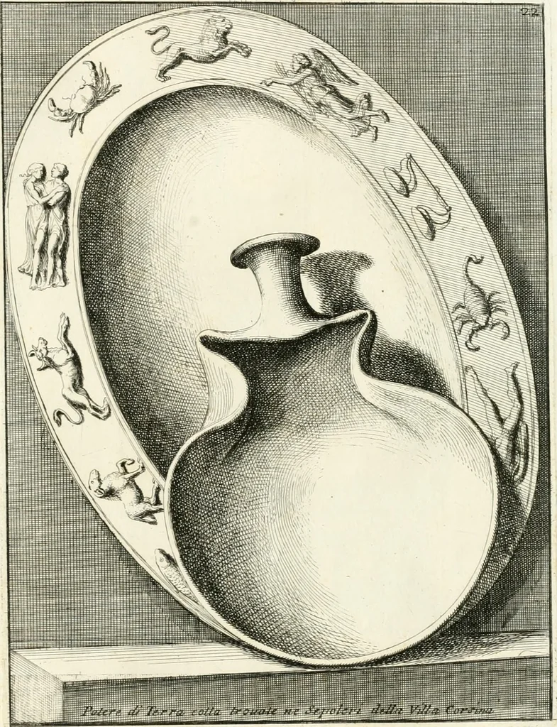 An illustration from Gli antichi sepolcri, overo, Mausolei Romani, et Etruschi, trouati in Roma & in altri luoghi celebri : nelli quali si contengono molte erudite memorie, 1697, leaf 66