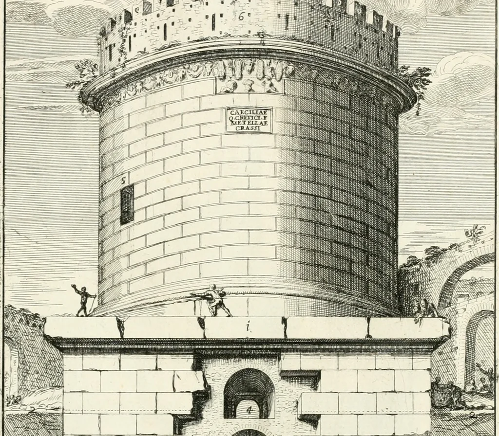 An illustration from Gli antichi sepolcri, overo, Mausolei Romani, et Etruschi, trouati in Roma & in altri luoghi celebri : nelli quali si contengono molte erudite memorie, 1697, leaf 94