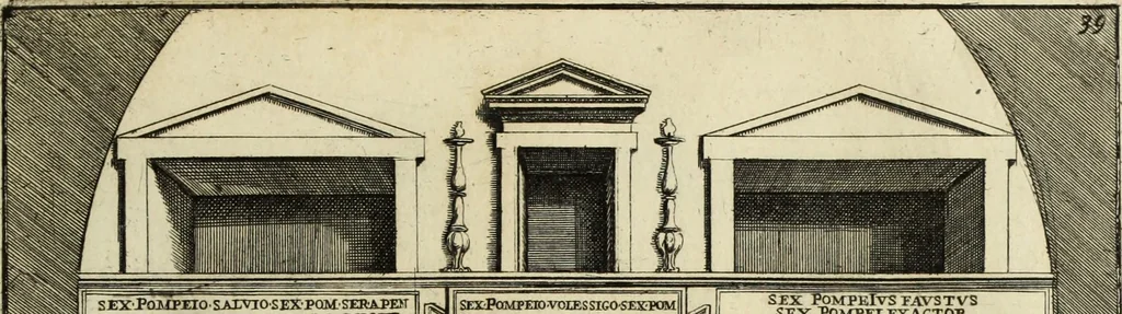 An illustration from Gli antichi sepolcri, ovvero, Mausolei romani ed etruschi trovati in Roma ed in altri luoghi celebri : nelli quali si contengono molte erudite memorie, 1767, leaf 100