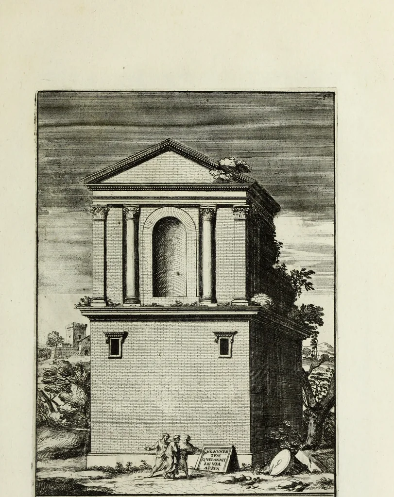 An illustration from Gli antichi sepolcri, ovvero, Mausolei romani ed etruschi trovati in Roma ed in altri luoghi celebri : nelli quali si contengono molte erudite memorie, 1767, leaf 106