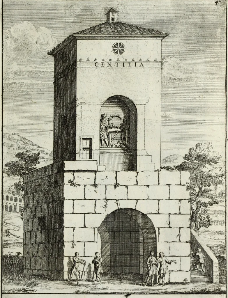 An illustration from Gli antichi sepolcri, ovvero, Mausolei romani ed etruschi trovati in Roma ed in altri luoghi celebri : nelli quali si contengono molte erudite memorie, 1767, leaf 118