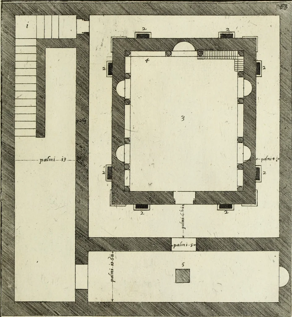 An illustration from Gli antichi sepolcri, ovvero, Mausolei romani ed etruschi trovati in Roma ed in altri luoghi celebri : nelli quali si contengono molte erudite memorie, 1767, leaf 128