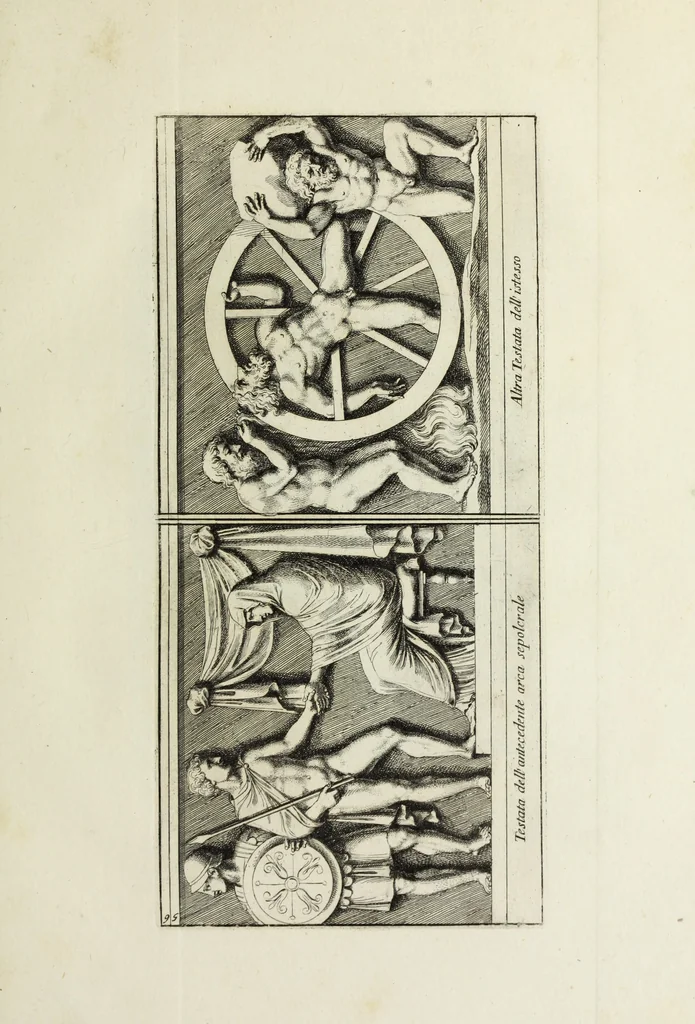 An illustration from Gli antichi sepolcri, ovvero, Mausolei romani ed etruschi trovati in Roma ed in altri luoghi celebri : nelli quali si contengono molte erudite memorie, 1767, leaf 134