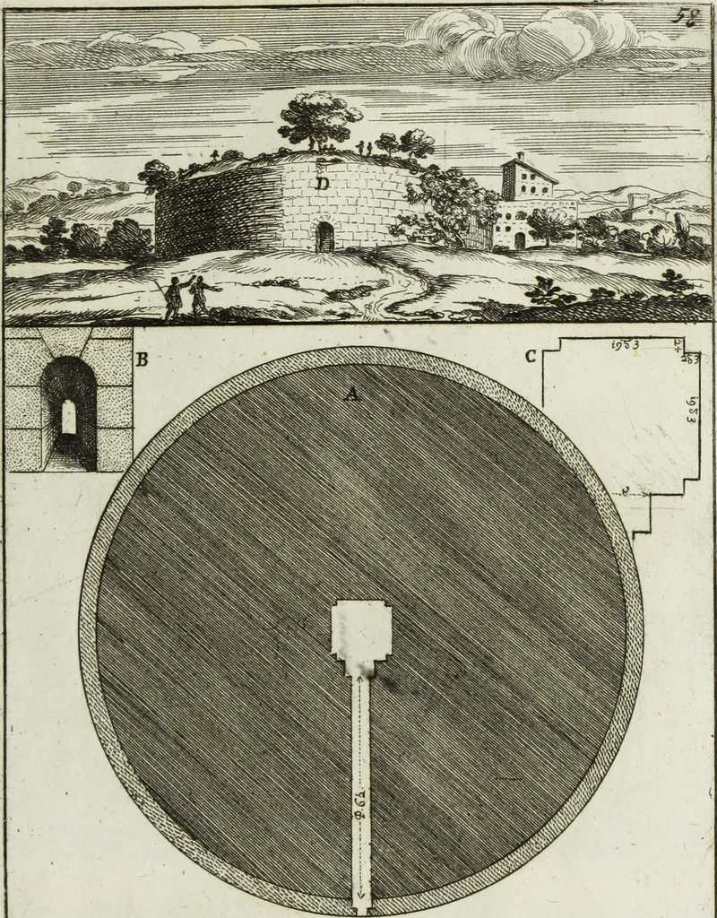 An illustration from Gli antichi sepolcri, ovvero, Mausolei romani ed etruschi trovati in Roma ed in altri luoghi celebri : nelli quali si contengono molte erudite memorie, 1767, leaf 138