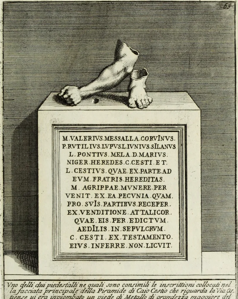 An illustration from Gli antichi sepolcri, ovvero, Mausolei romani ed etruschi trovati in Roma ed in altri luoghi celebri : nelli quali si contengono molte erudite memorie, 1767, leaf 148