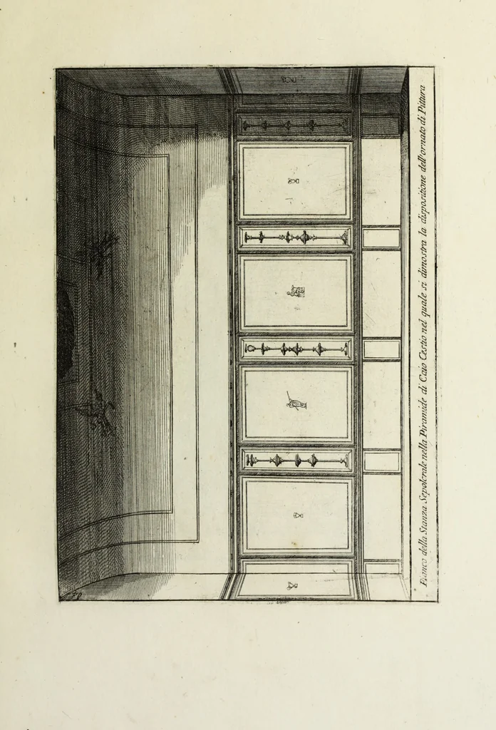 An illustration from Gli antichi sepolcri, ovvero, Mausolei romani ed etruschi trovati in Roma ed in altri luoghi celebri : nelli quali si contengono molte erudite memorie, 1767, leaf 150