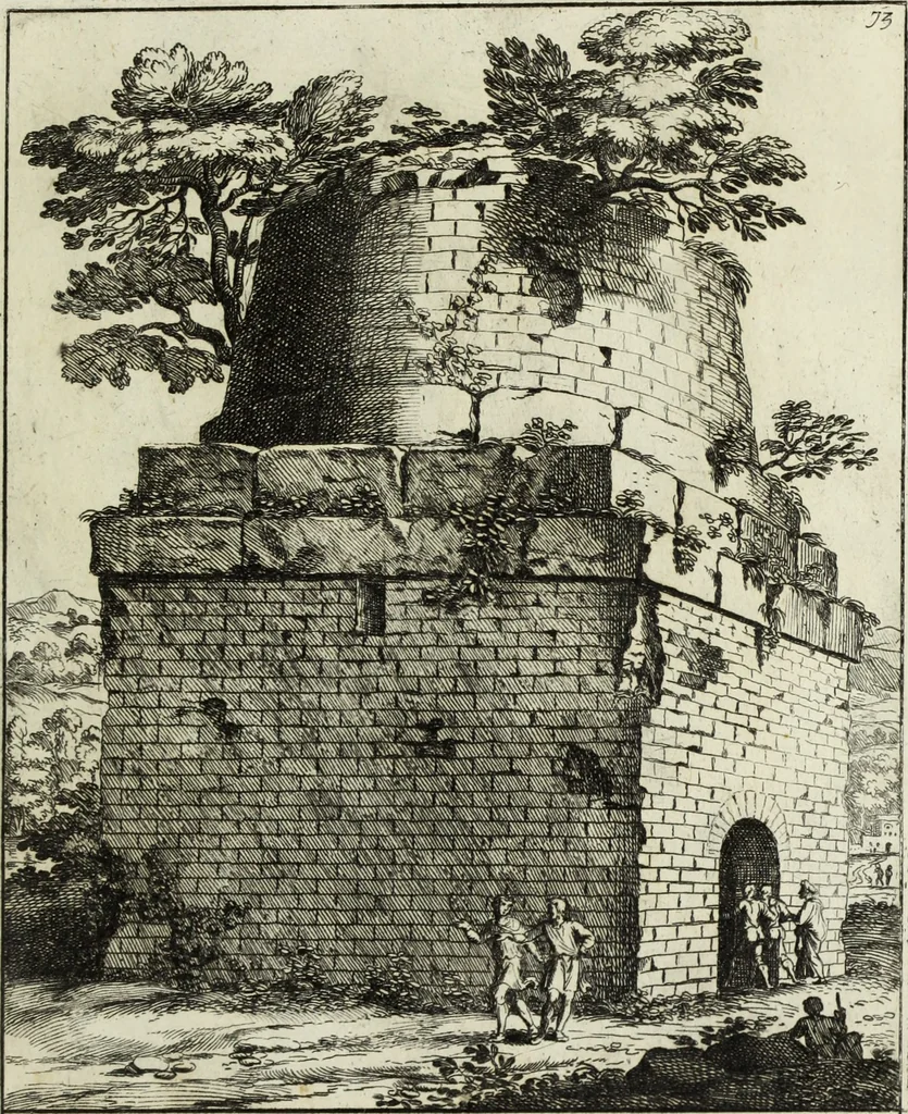 An illustration from Gli antichi sepolcri, ovvero, Mausolei romani ed etruschi trovati in Roma ed in altri luoghi celebri : nelli quali si contengono molte erudite memorie, 1767, leaf 172