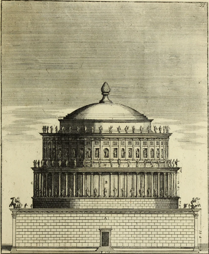 An illustration from Gli antichi sepolcri, ovvero, Mausolei romani ed etruschi trovati in Roma ed in altri luoghi celebri : nelli quali si contengono molte erudite memorie, 1767, leaf 180