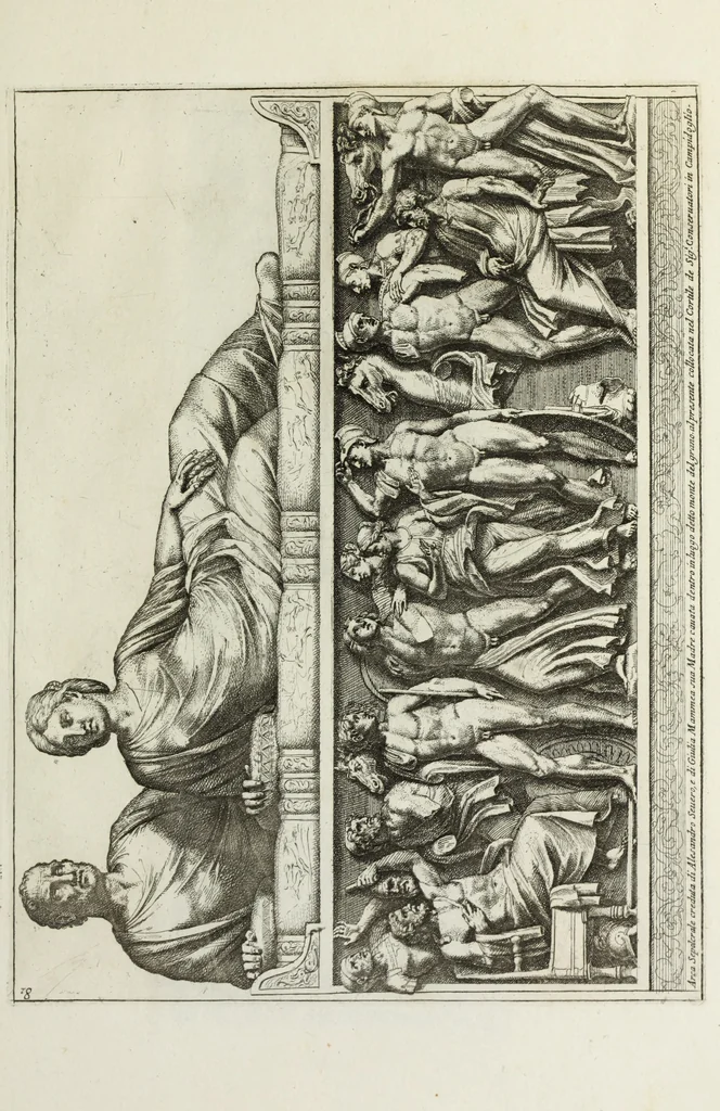 An illustration from Gli antichi sepolcri, ovvero, Mausolei romani ed etruschi trovati in Roma ed in altri luoghi celebri : nelli quali si contengono molte erudite memorie, 1767, leaf 188
