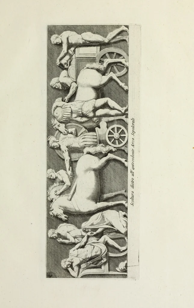 An illustration from Gli antichi sepolcri, ovvero, Mausolei romani ed etruschi trovati in Roma ed in altri luoghi celebri : nelli quali si contengono molte erudite memorie, 1767, leaf 190