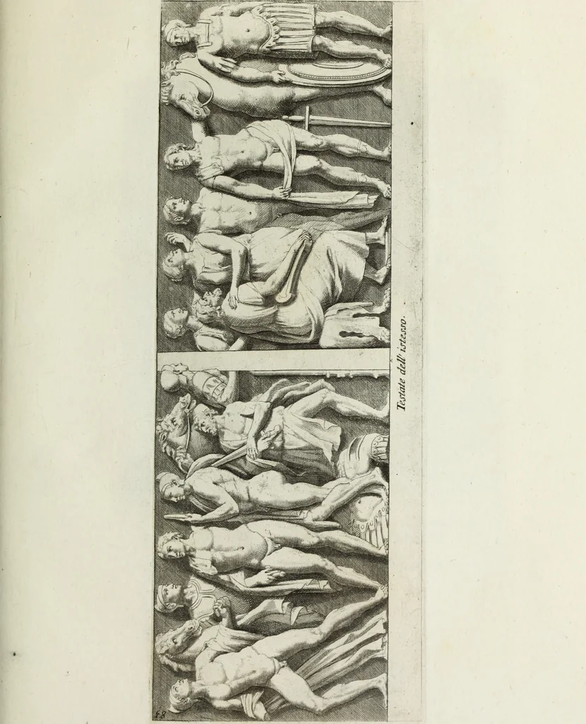 An illustration from Gli antichi sepolcri, ovvero, Mausolei romani ed etruschi trovati in Roma ed in altri luoghi celebri : nelli quali si contengono molte erudite memorie, 1767, leaf 192