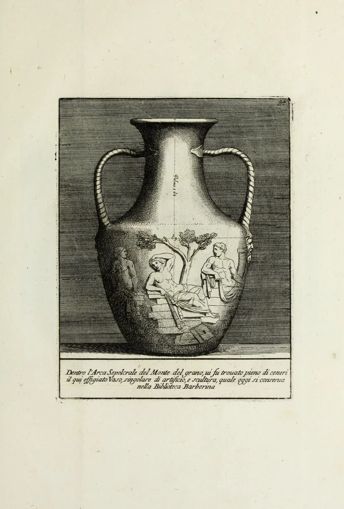 An illustration from Gli antichi sepolcri, ovvero, Mausolei romani ed etruschi trovati in Roma ed in altri luoghi celebri : nelli quali si contengono molte erudite memorie, 1767, leaf 194
