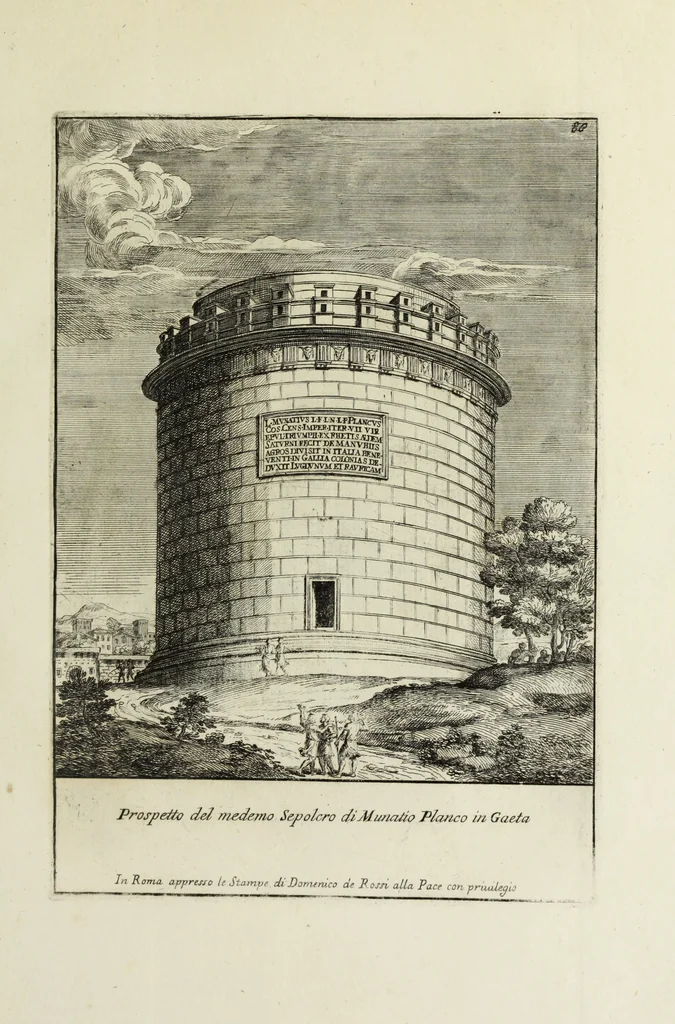 An illustration from Gli antichi sepolcri, ovvero, Mausolei romani ed etruschi trovati in Roma ed in altri luoghi celebri : nelli quali si contengono molte erudite memorie, 1767, leaf 202
