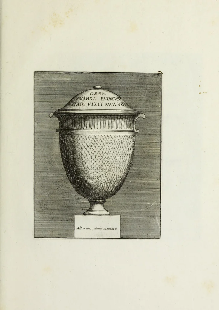An illustration from Gli antichi sepolcri, ovvero, Mausolei romani ed etruschi trovati in Roma ed in altri luoghi celebri : nelli quali si contengono molte erudite memorie, 1767, leaf 238