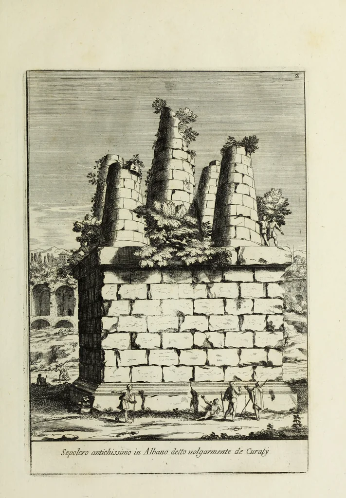 An illustration from Gli antichi sepolcri, ovvero, Mausolei romani ed etruschi trovati in Roma ed in altri luoghi celebri : nelli quali si contengono molte erudite memorie, 1767, leaf 24