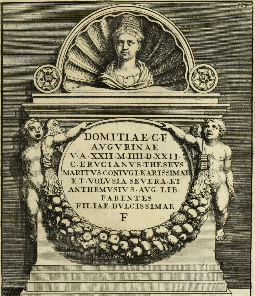 An illustration from Gli antichi sepolcri, ovvero, Mausolei romani ed etruschi trovati in Roma ed in altri luoghi celebri : nelli quali si contengono molte erudite memorie, 1767, leaf 240