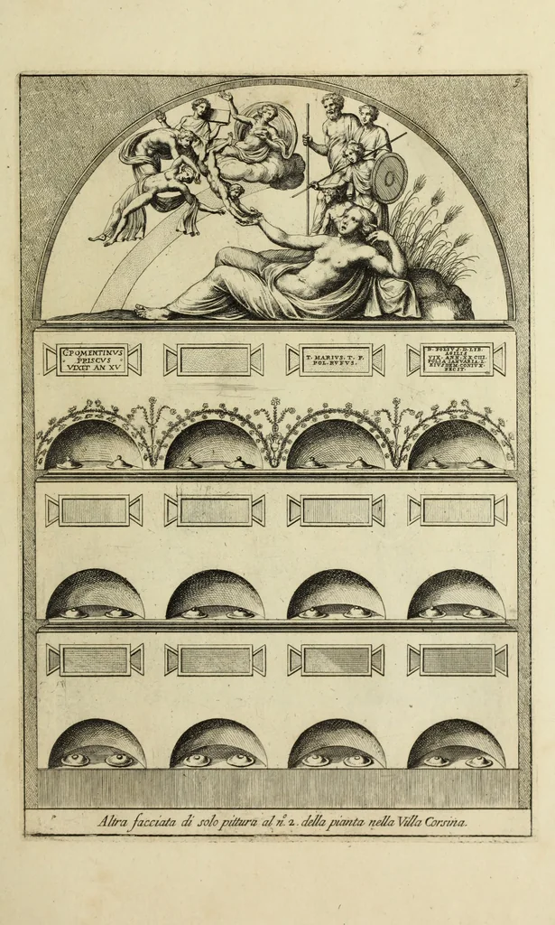 An illustration from Gli antichi sepolcri, ovvero, Mausolei romani ed etruschi trovati in Roma ed in altri luoghi celebri : nelli quali si contengono molte erudite memorie, 1767, leaf 32