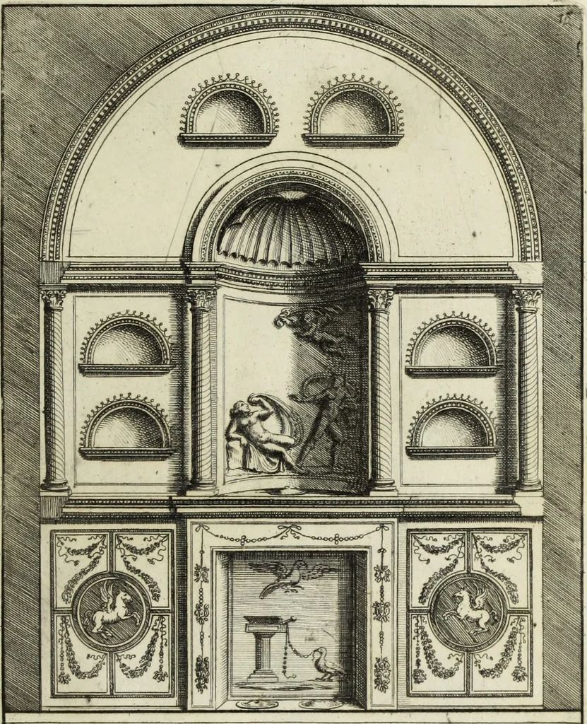 An illustration from Gli antichi sepolcri, ovvero, Mausolei romani ed etruschi trovati in Roma ed in altri luoghi celebri : nelli quali si contengono molte erudite memorie, 1767, leaf 52
