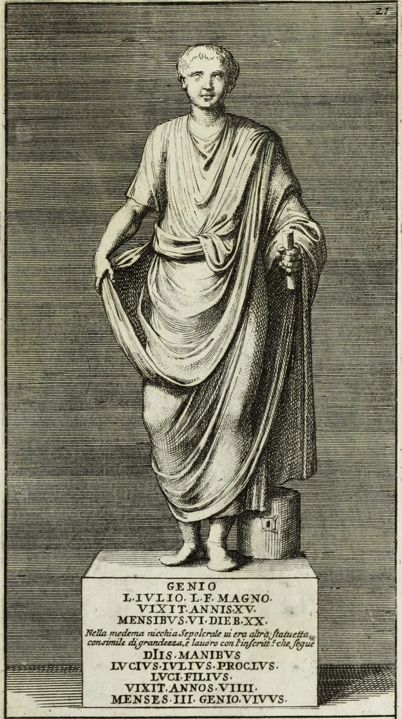 An illustration from Gli antichi sepolcri, ovvero, Mausolei romani ed etruschi trovati in Roma ed in altri luoghi celebri : nelli quali si contengono molte erudite memorie, 1767, leaf 64