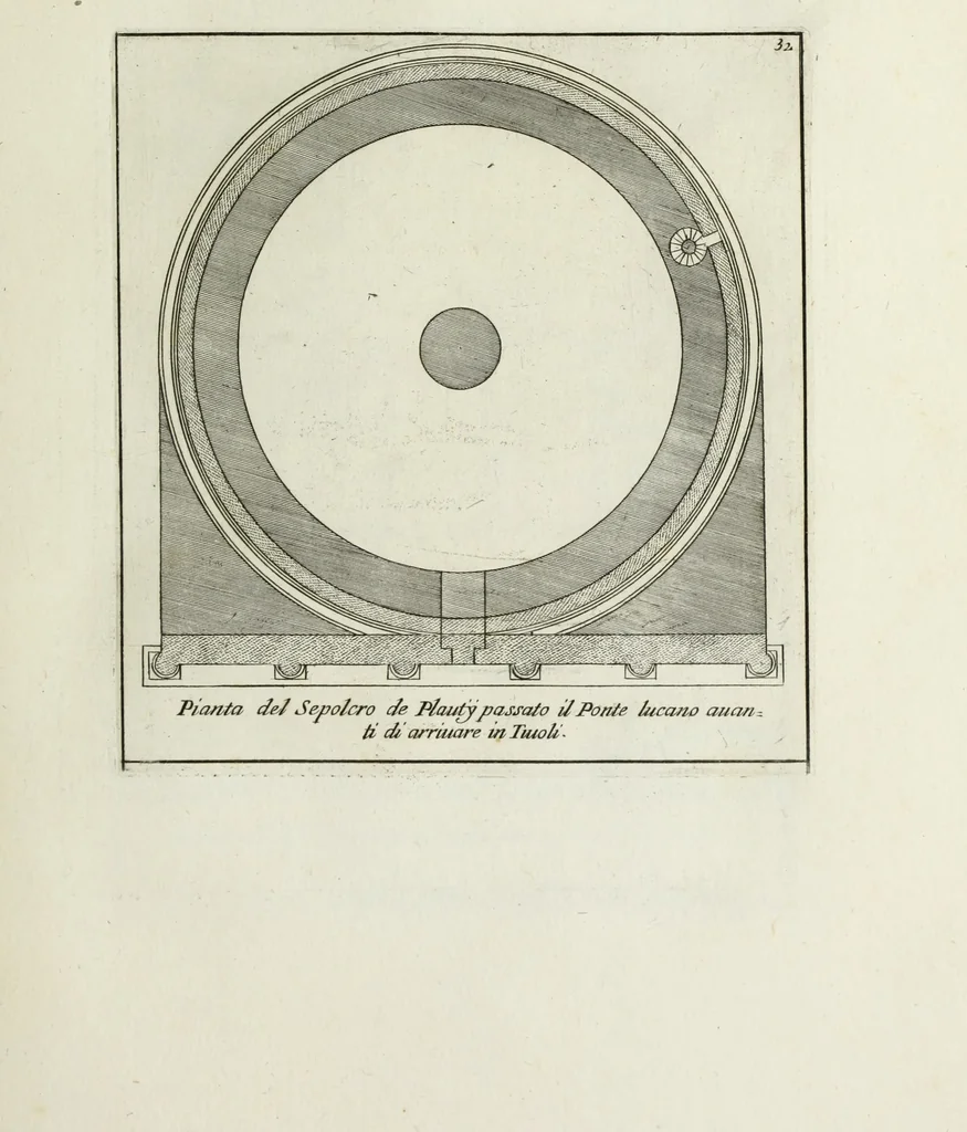 An illustration from Gli antichi sepolcri, ovvero, Mausolei romani ed etruschi trovati in Roma ed in altri luoghi celebri : nelli quali si contengono molte erudite memorie, 1767, leaf 86