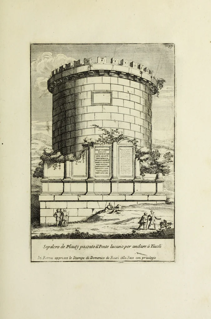 An illustration from Gli antichi sepolcri, ovvero, Mausolei romani ed etruschi trovati in Roma ed in altri luoghi celebri : nelli quali si contengono molte erudite memorie, 1767, leaf 88