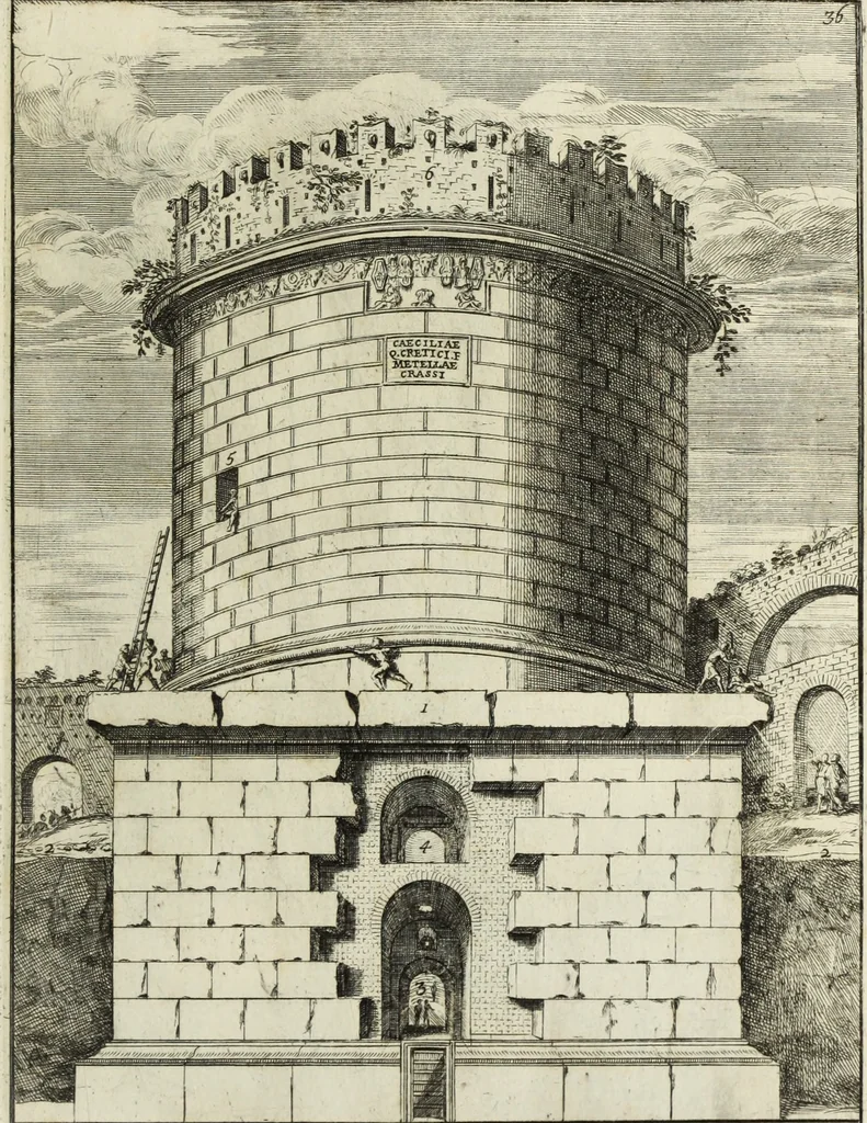 An illustration from Gli antichi sepolcri, ovvero, Mausolei romani ed etruschi trovati in Roma ed in altri luoghi celebri : nelli quali si contengono molte erudite memorie, 1767, leaf 94
