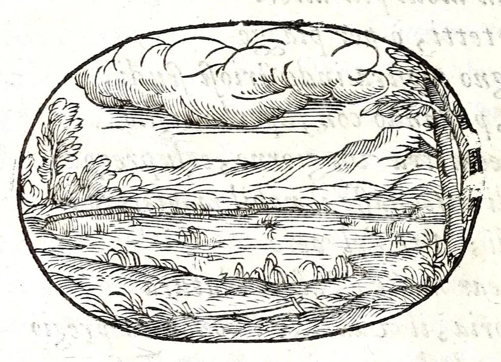 An illustration from Gli apologi del signor Giulio Cesare Capaccio, gentil'huomo del serenissimo signor duca d'Vrbino; con le Dicerie morali, oue quasi con viui colori al modo cortegiano l'humana vita si dipinge, la malignità si scopre, la bizzarria de' ceruelli si castiga, la frode si scaccia, la mattezza si punisce, al poco saper di gli huomini si prouede, e di tutti i ciuili costumi si fà paragone, 1619, leaf 118