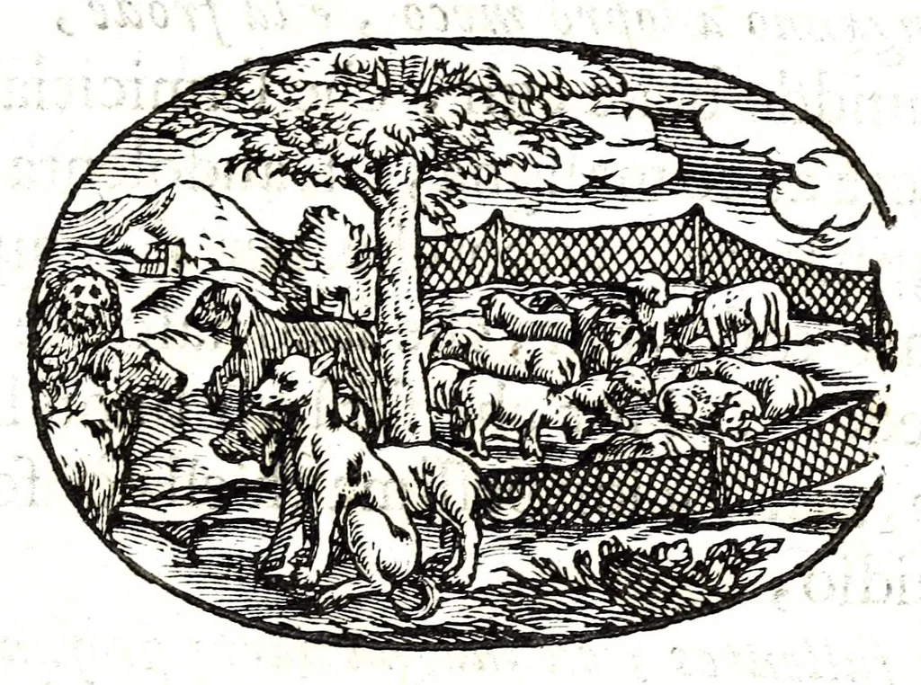 An illustration from Gli apologi del signor Giulio Cesare Capaccio, gentil'huomo del serenissimo signor duca d'Vrbino; con le Dicerie morali, oue quasi con viui colori al modo cortegiano l'humana vita si dipinge, la malignità si scopre, la bizzarria de' ceruelli si castiga, la frode si scaccia, la mattezza si punisce, al poco saper di gli huomini si prouede, e di tutti i ciuili costumi si fà paragone, 1619, leaf 133