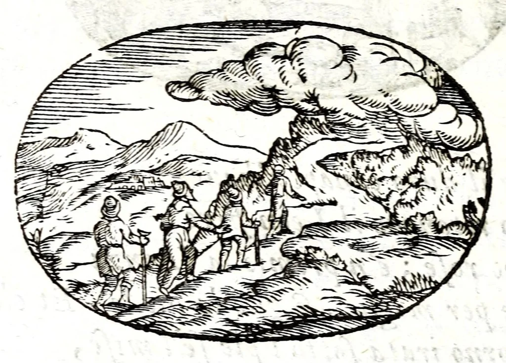 An illustration from Gli apologi del signor Giulio Cesare Capaccio, gentil'huomo del serenissimo signor duca d'Vrbino; con le Dicerie morali, oue quasi con viui colori al modo cortegiano l'humana vita si dipinge, la malignità si scopre, la bizzarria de' ceruelli si castiga, la frode si scaccia, la mattezza si punisce, al poco saper di gli huomini si prouede, e di tutti i ciuili costumi si fà paragone, 1619, leaf 136