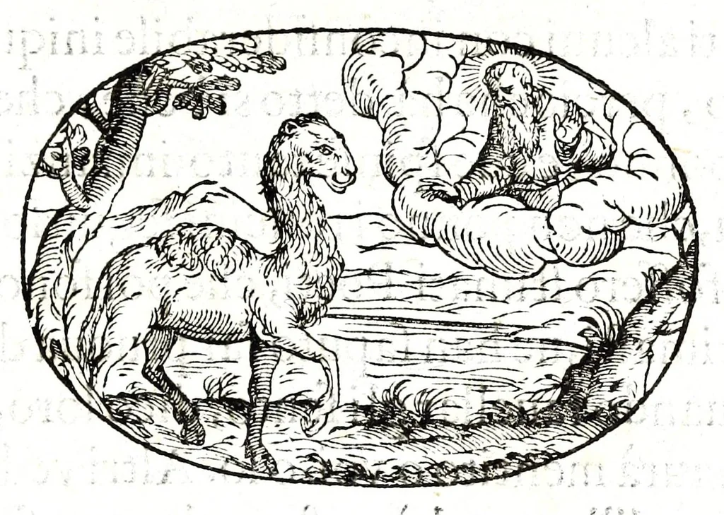 An illustration from Gli apologi del signor Giulio Cesare Capaccio, gentil'huomo del serenissimo signor duca d'Vrbino; con le Dicerie morali, oue quasi con viui colori al modo cortegiano l'humana vita si dipinge, la malignità si scopre, la bizzarria de' ceruelli si castiga, la frode si scaccia, la mattezza si punisce, al poco saper di gli huomini si prouede, e di tutti i ciuili costumi si fà paragone, 1619, leaf 151