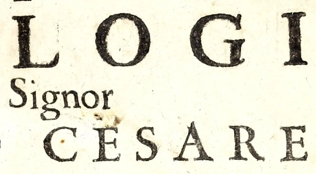 An illustration from Gli apologi del signor Giulio Cesare Capaccio, gentil'huomo del serenissimo signor duca d'Vrbino; con le Dicerie morali, oue quasi con viui colori al modo cortegiano l'humana vita si dipinge, la malignità si scopre, la bizzarria de' ceruelli si castiga, la frode si scaccia, la mattezza si punisce, al poco saper di gli huomini si prouede, e di tutti i ciuili costumi si fà paragone, 1619, leaf 3