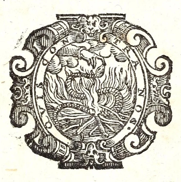 An illustration from Gli apologi del signor Giulio Cesare Capaccio, gentil'huomo del serenissimo signor duca d'Vrbino; con le Dicerie morali, oue quasi con viui colori al modo cortegiano l'humana vita si dipinge, la malignità si scopre, la bizzarria de' ceruelli si castiga, la frode si scaccia, la mattezza si punisce, al poco saper di gli huomini si prouede, e di tutti i ciuili costumi si fà paragone, 1619, leaf 3