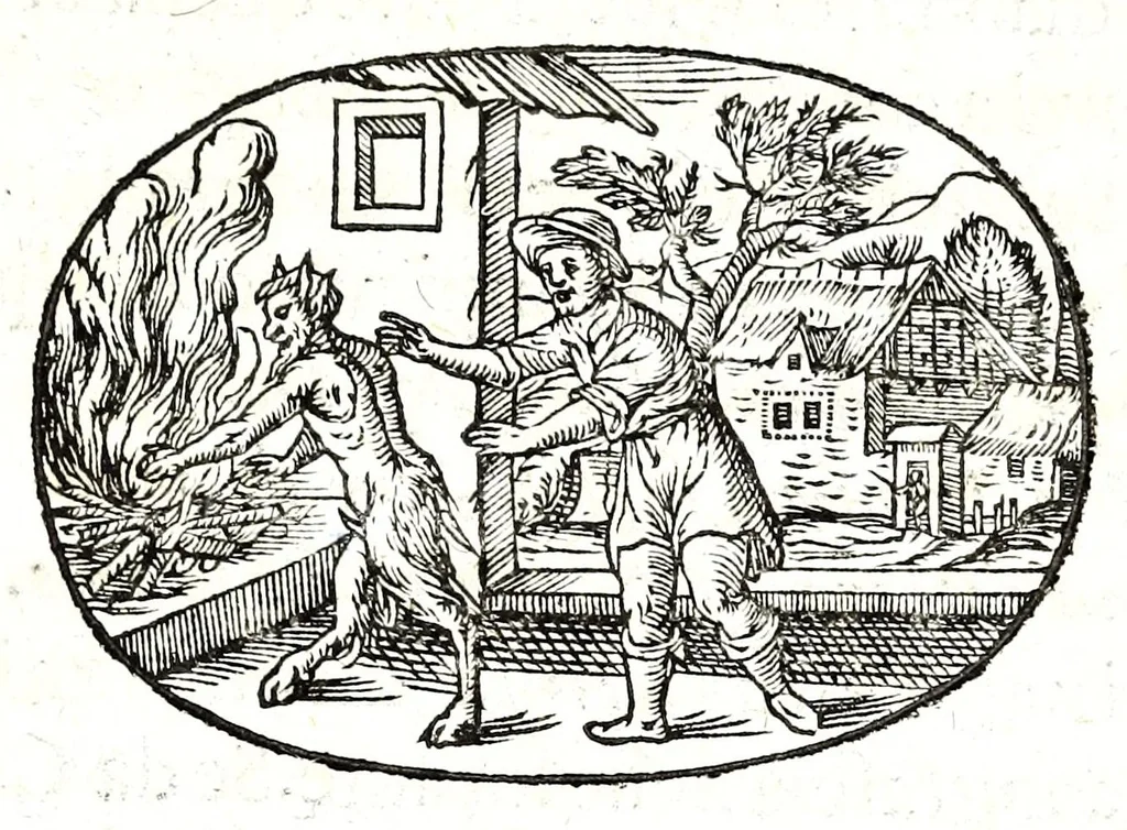 An illustration from Gli apologi del signor Giulio Cesare Capaccio, gentil'huomo del serenissimo signor duca d'Vrbino; con le Dicerie morali, oue quasi con viui colori al modo cortegiano l'humana vita si dipinge, la malignità si scopre, la bizzarria de' ceruelli si castiga, la frode si scaccia, la mattezza si punisce, al poco saper di gli huomini si prouede, e di tutti i ciuili costumi si fà paragone, 1619, leaf 87
